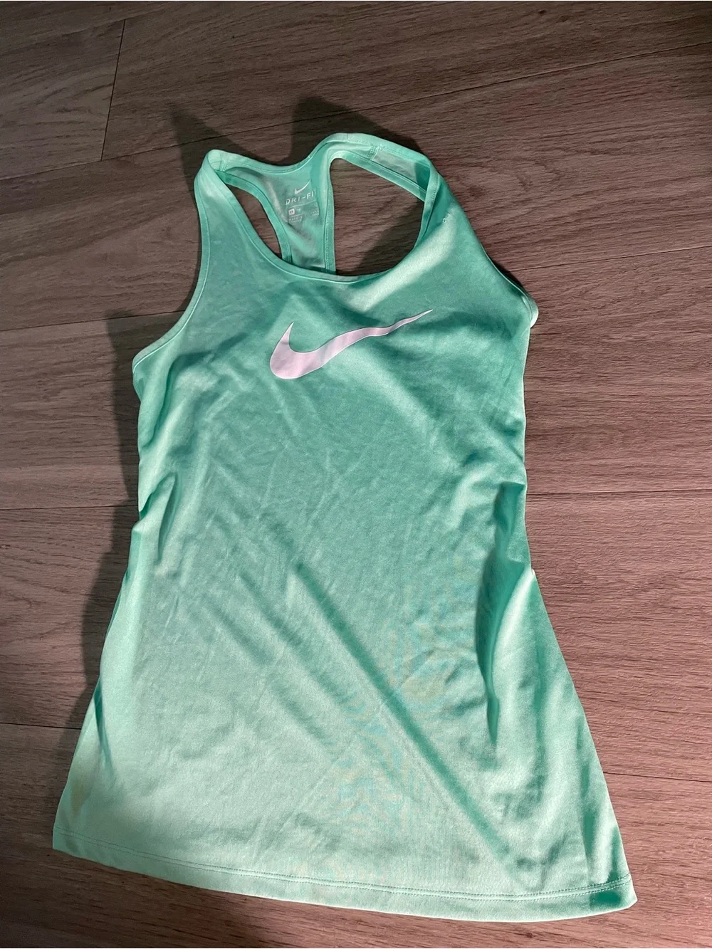 Nike Mint Green Racerback Tank with White Swoosh